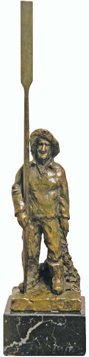 11- Arrantzal con remo y red 30x7cm.