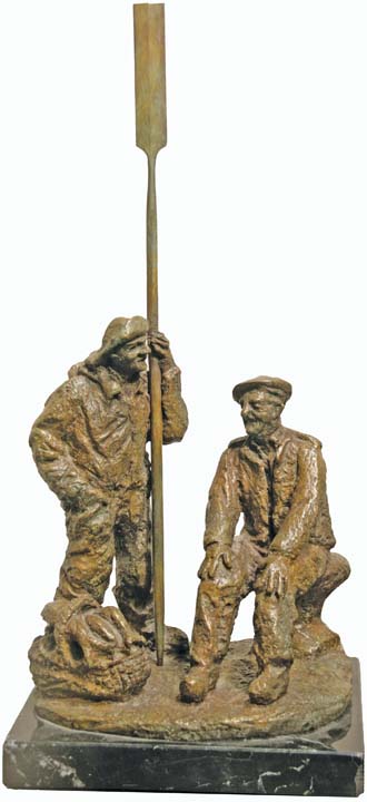 14- Arrantzal con remo tertulia 40x21cm.