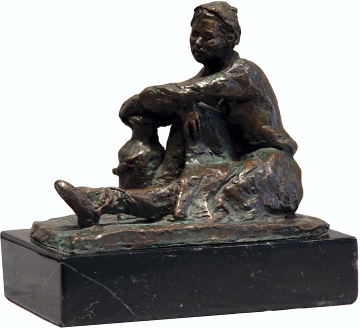 38- Lechera sentada 17x14cm.