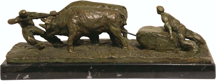 42- Arrastre de bueyes 10x38cm.