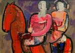 Paseo a caballo 21x28cm.