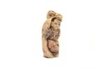 2 Nesuke Oriental con ave 2 x 2 x 5cm