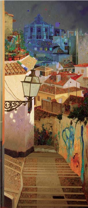 02...Y se hizo la luz- Granada 110x50 cm.