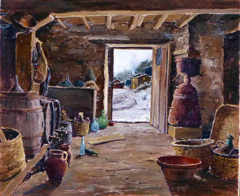 02 Bodega en invierno 46x38cm.